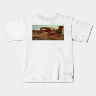 Pitching Quoits by Winslow Homer Kids T-Shirt